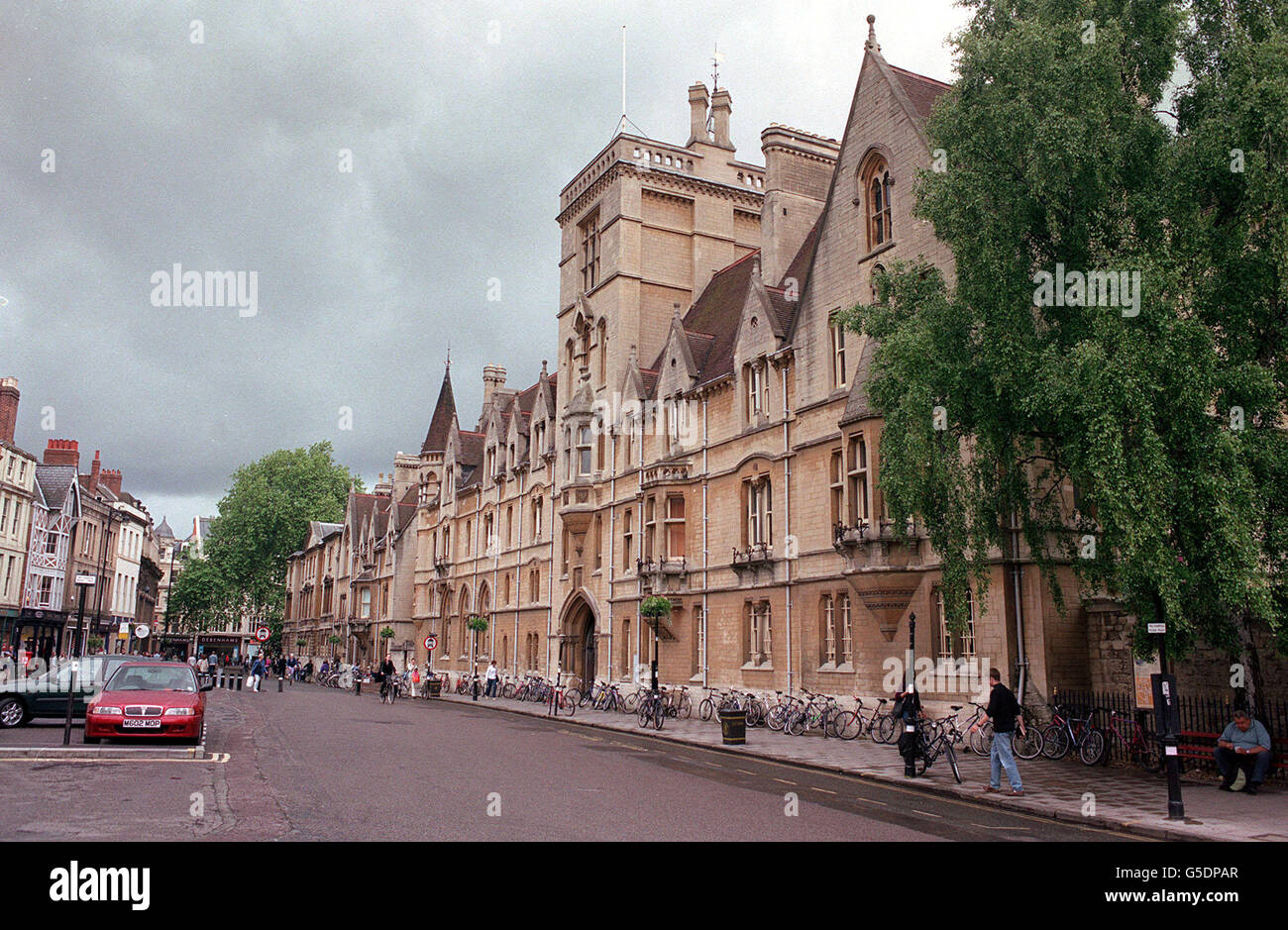 OXFORD: A view of Balliol College, one of the colleges which make up Oxford University, on Broad Street ('the Broad') in Oxford. Stock Photo