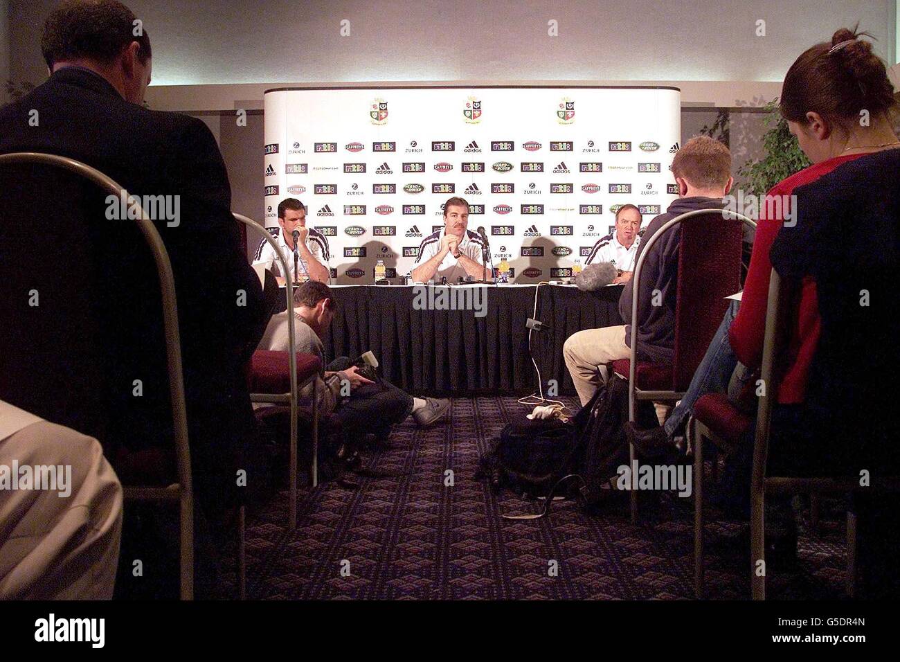 British & Irish Lions Head Coach Graham Henry (right), Captain Martin