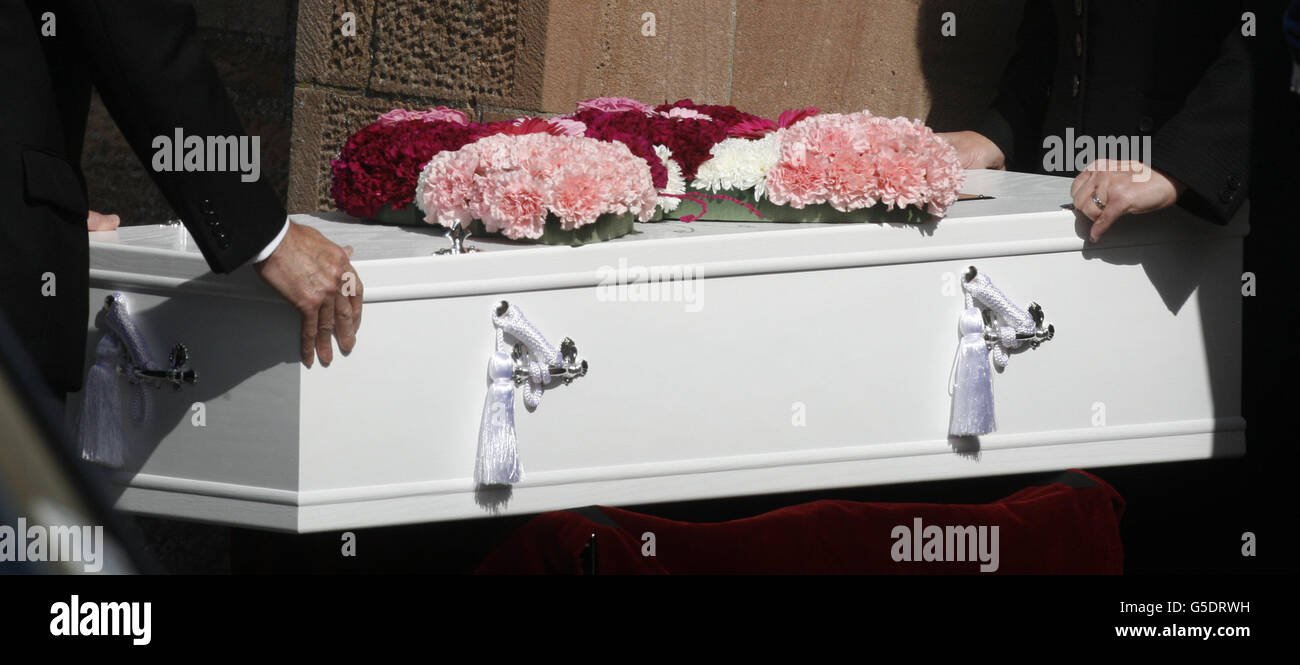 The coffin of fiveyear old Grace Mackay who died after a canoeing