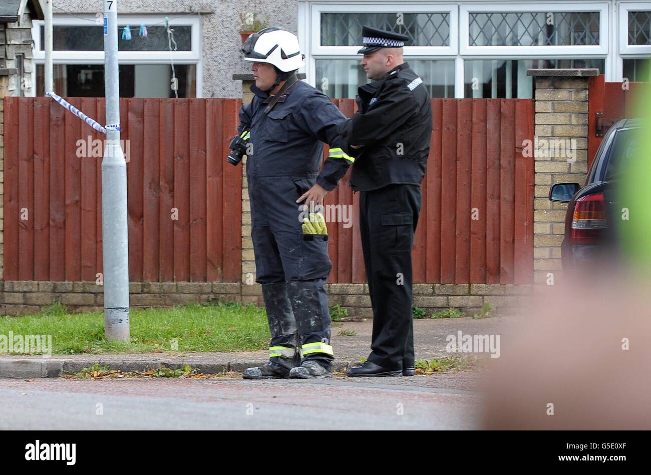 Fire kills family Stock Photo - Alamy