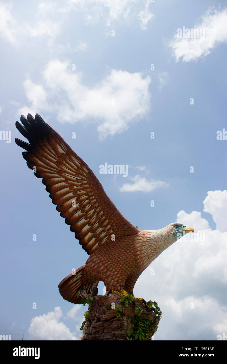 Dataran Helang (Eagle Square) at Langkawi which means  means island of the reddish-brown eagle in colloquial Malay, Malaysia Stock Photo