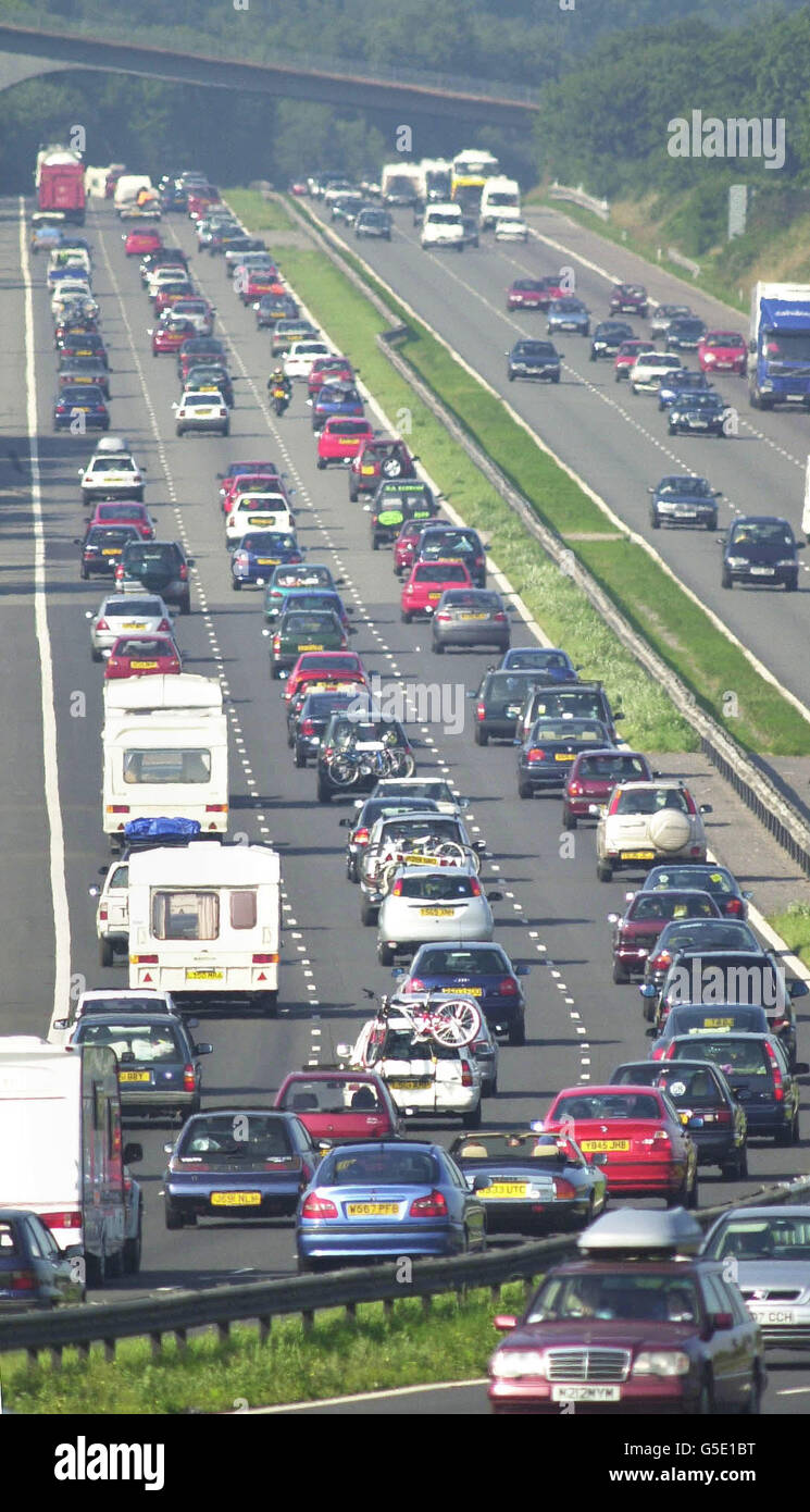 Motorway traffic jam Stock Photo - Alamy