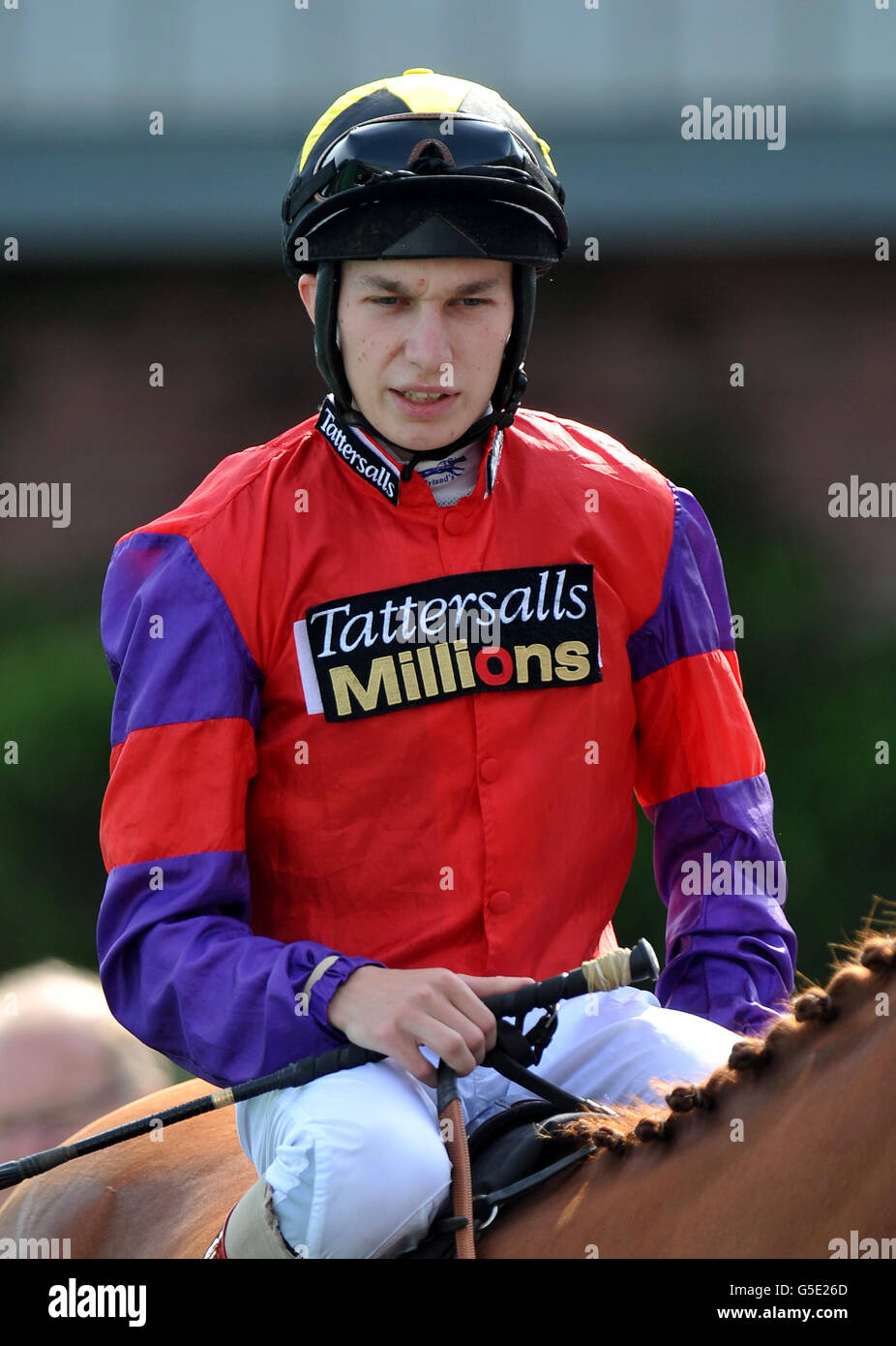 Horse Racing Wolverhampton Races. Luke Morris, Jockey Stock Photo Alamy