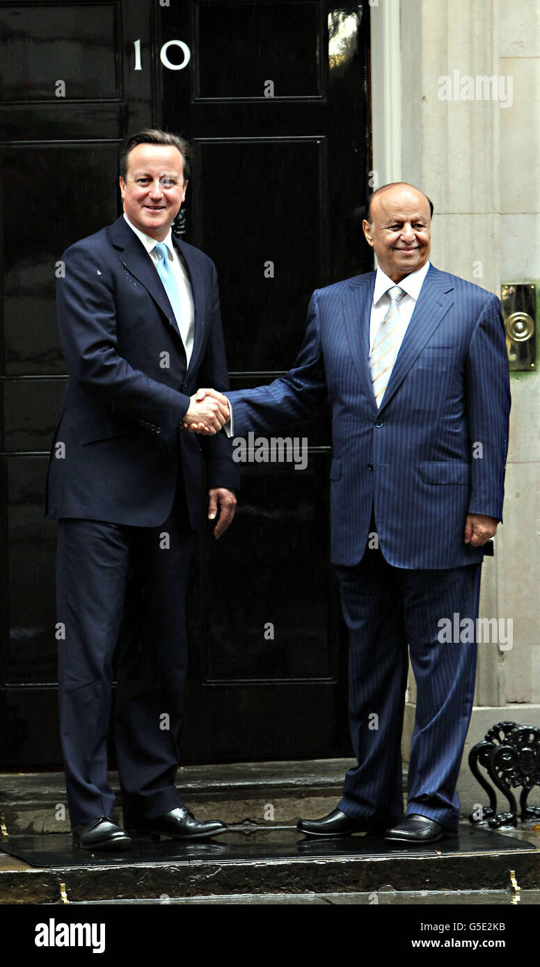 Yemeni President visits UK Stock Photo
