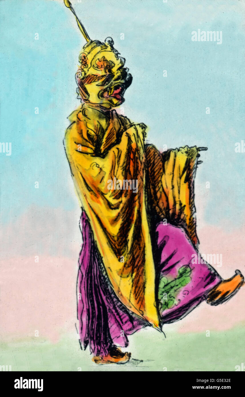 Teufelstänzer. Ritual dancer performing as a demon. travel, history ...