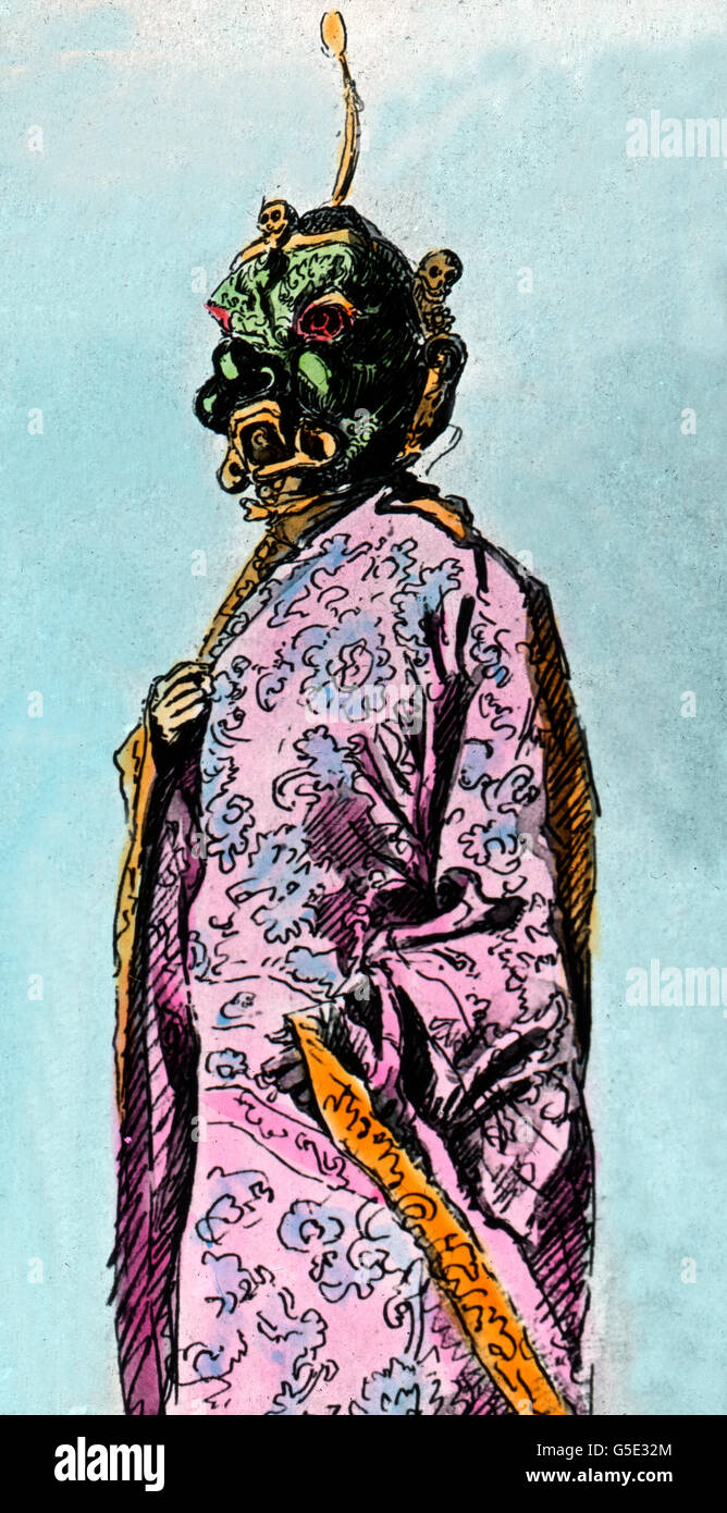 Teufelstänzer. Ritual dancer performing as a demon. travel, history ...