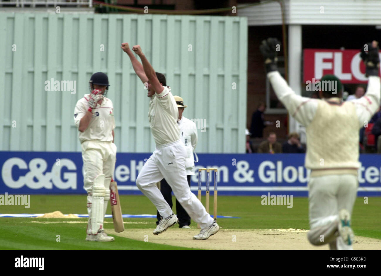 Leics v Lancs Cricket Stock Photo