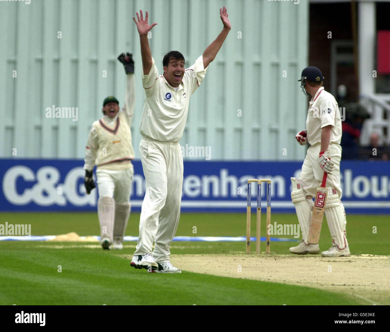 Leics v Lancs Cricket Stock Photo