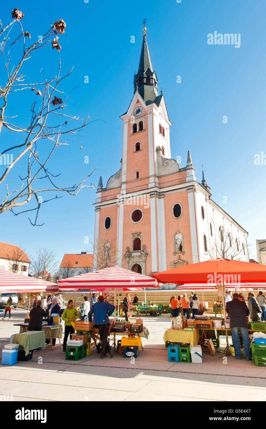 Farmers market, Gleisdorf, Styria, Austria, Europe Stock Photo