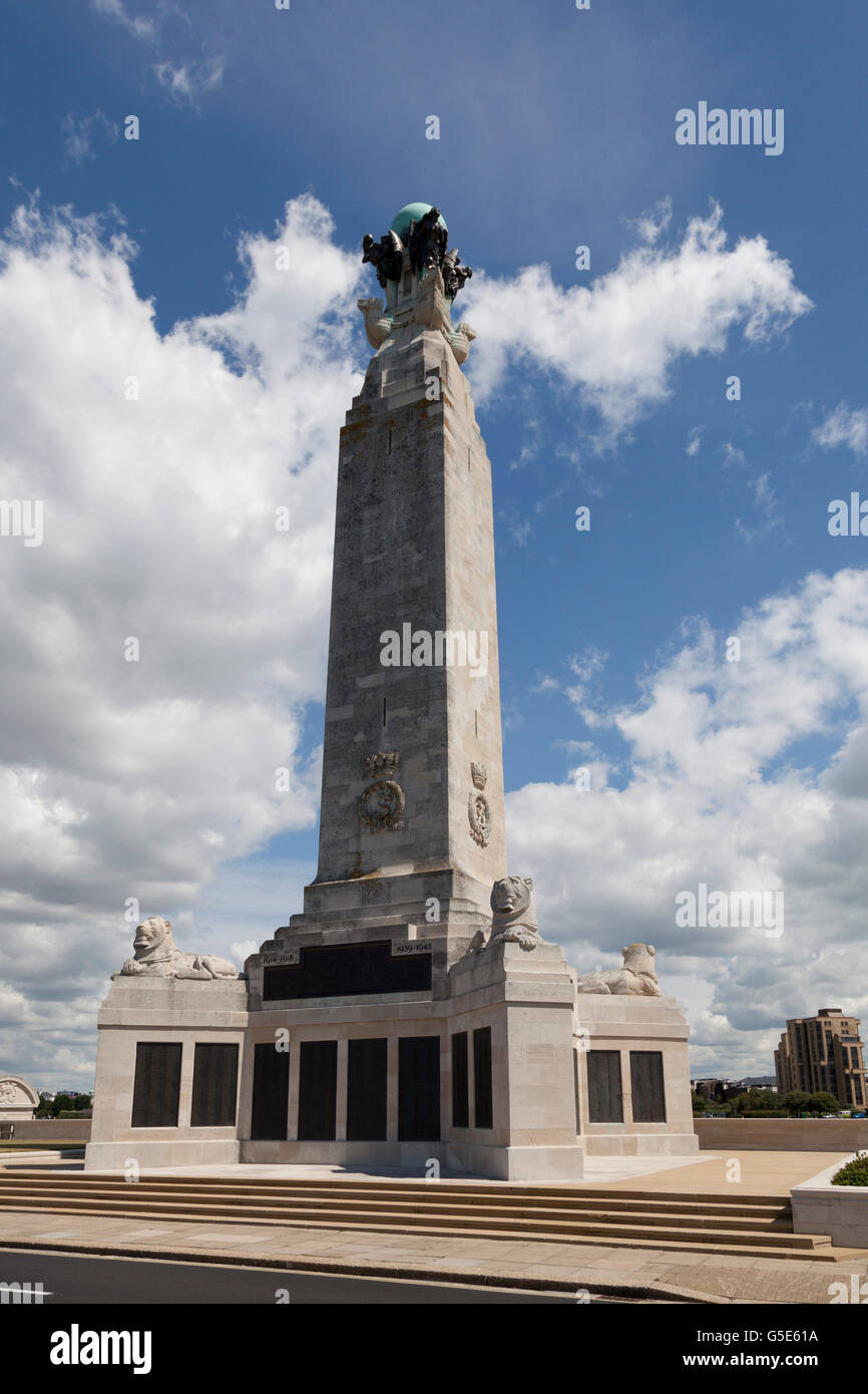 Portsmouth Naval Memorial on the seafront at Southsea Common, Portsmouth, Hampshire, England, United Kingdom, Europe Stock Photo