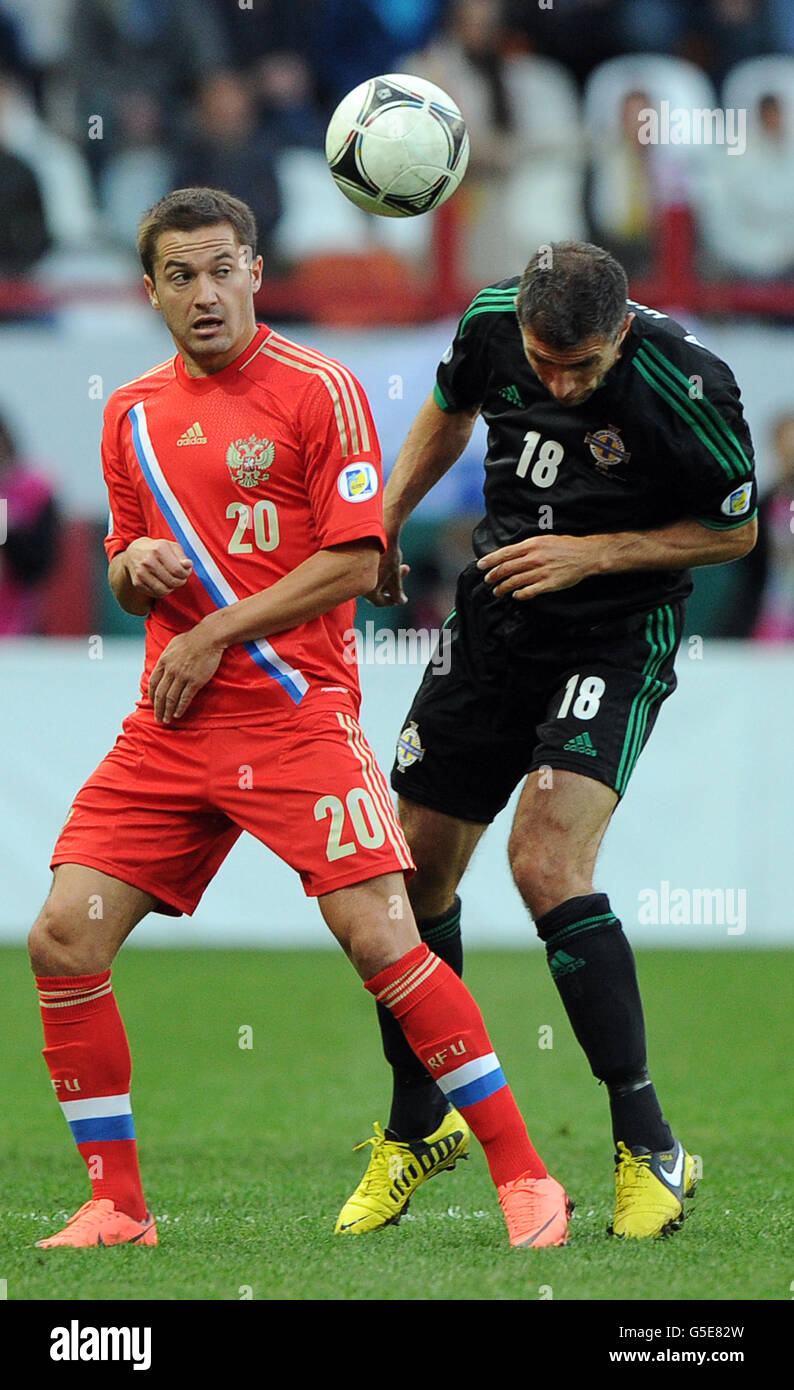 Soccer - 2014 FIFA World Cup - Qualifier - Group F - Russia v Northern Ireland - Stadium Lokomotiv Stock Photo