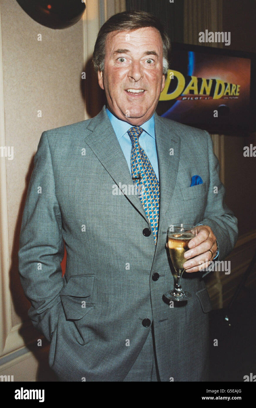 Broadcaster Terry Wogan attending the launch of the new animated television series based on the fifties comic hero Dan Dare at the RAF Club, London. Stock Photo