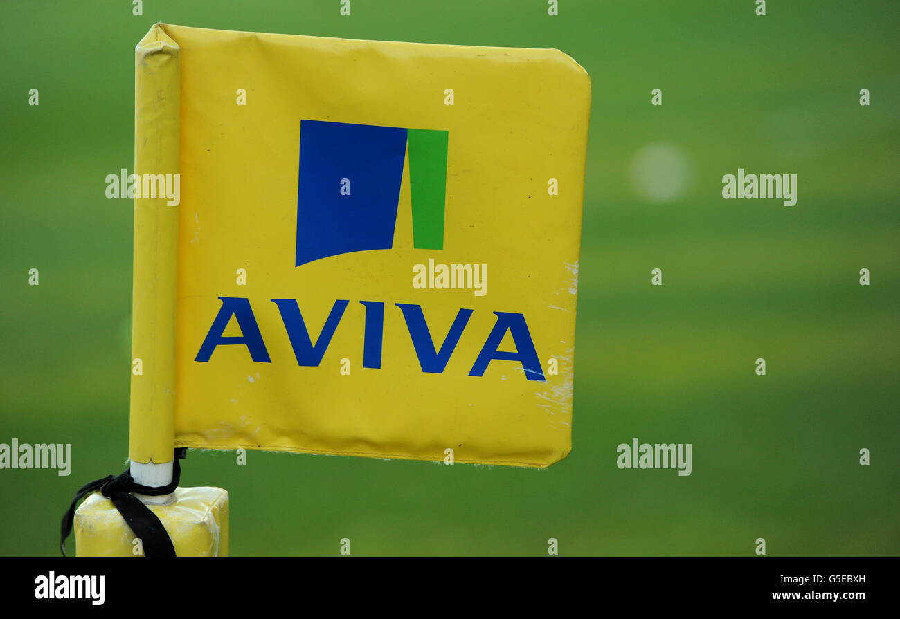 Rugby Union - Aviva Premiership - Harlequins v London Welsh - Twickenham Stoop. General view of an Aviva branded corner flag Stock Photo