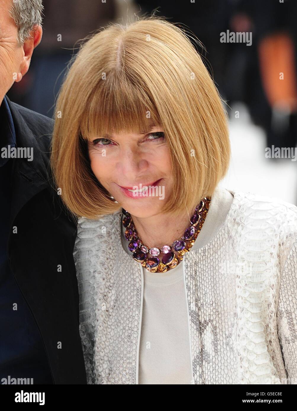 Anna wintour arriving for the show at kensington gardens hi-res stock ...