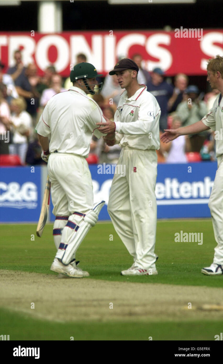 Leics v Lancs Cricket Stock Photo