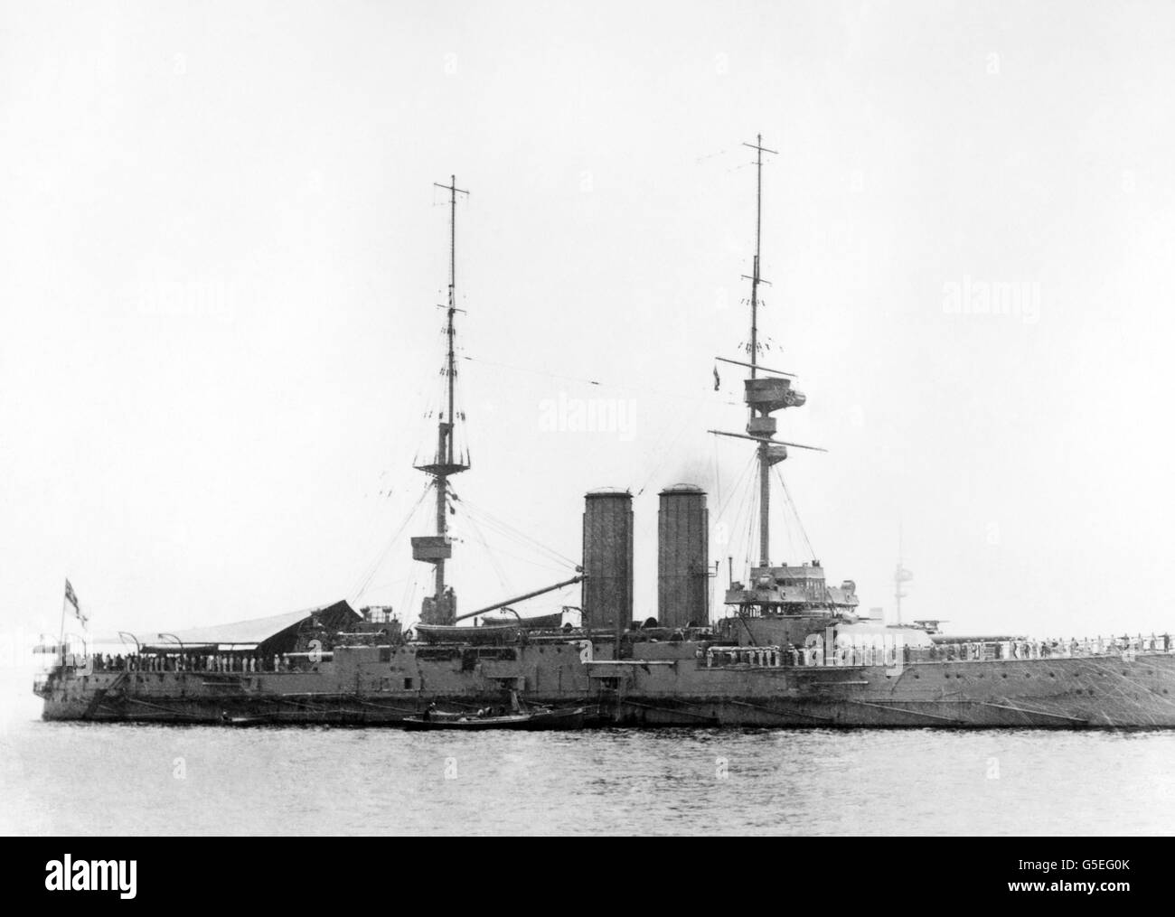 World War One - British Royal Navy - HMS Albion. HMS Albion in 1919. Stock Photo