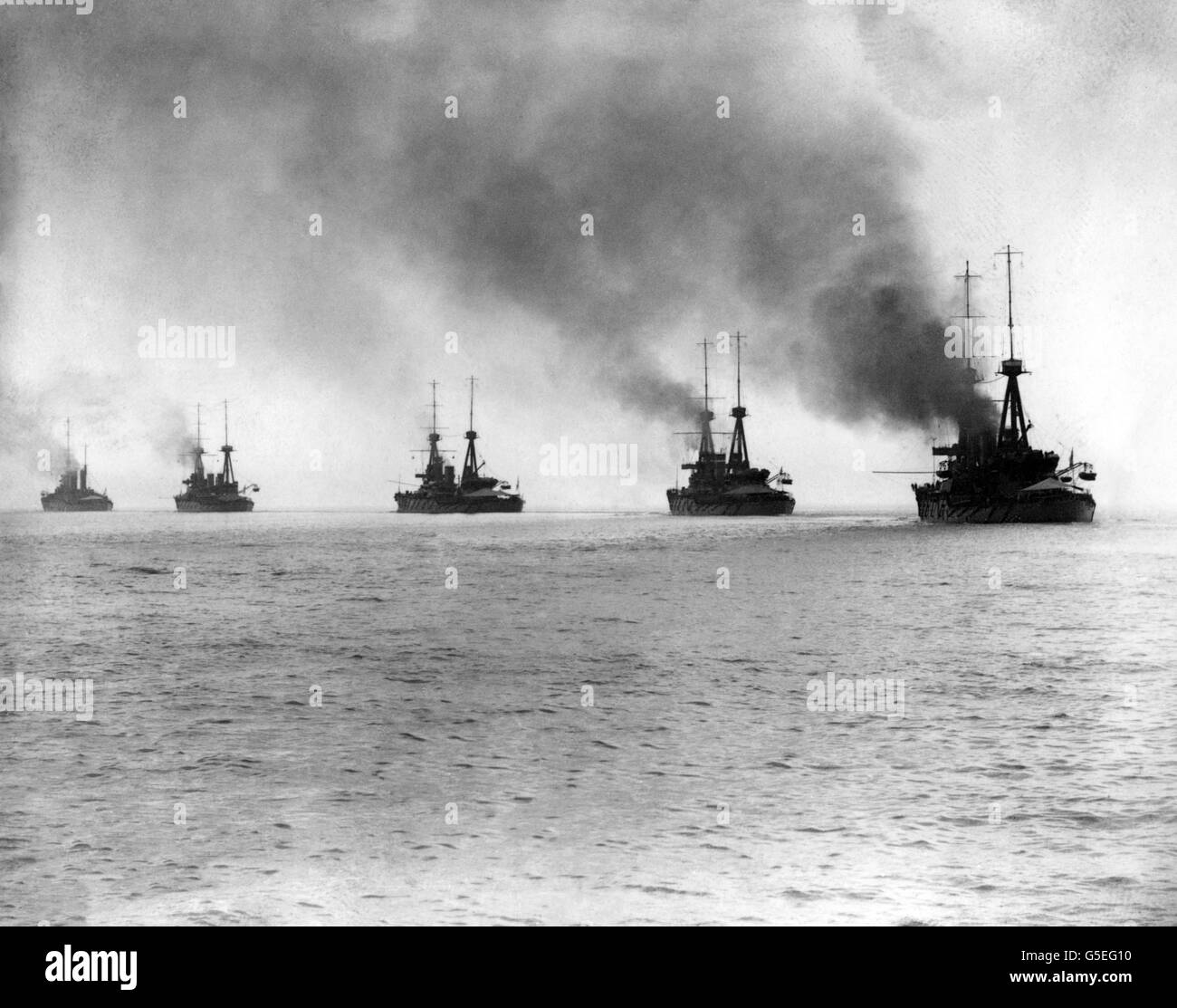World War One - British Royal Navy - Parliamentary Review of the Fleet - Spithead Stock Photo