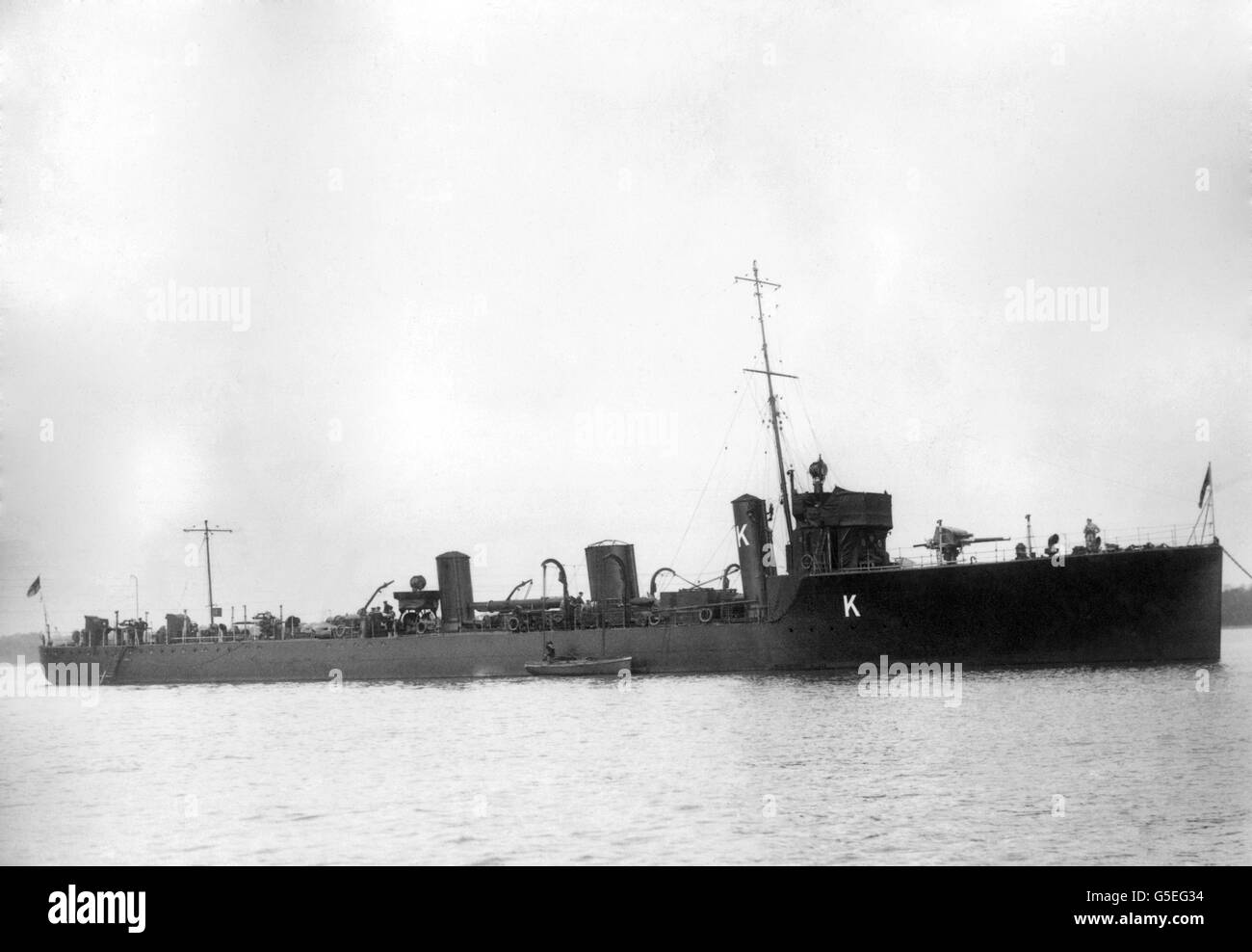 World War One - British Royal Navy - HMS Garland Stock Photo