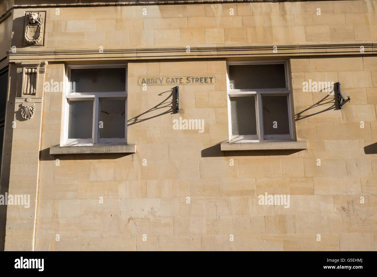Architecural detail in Bath city centre,southern England Stock Photo