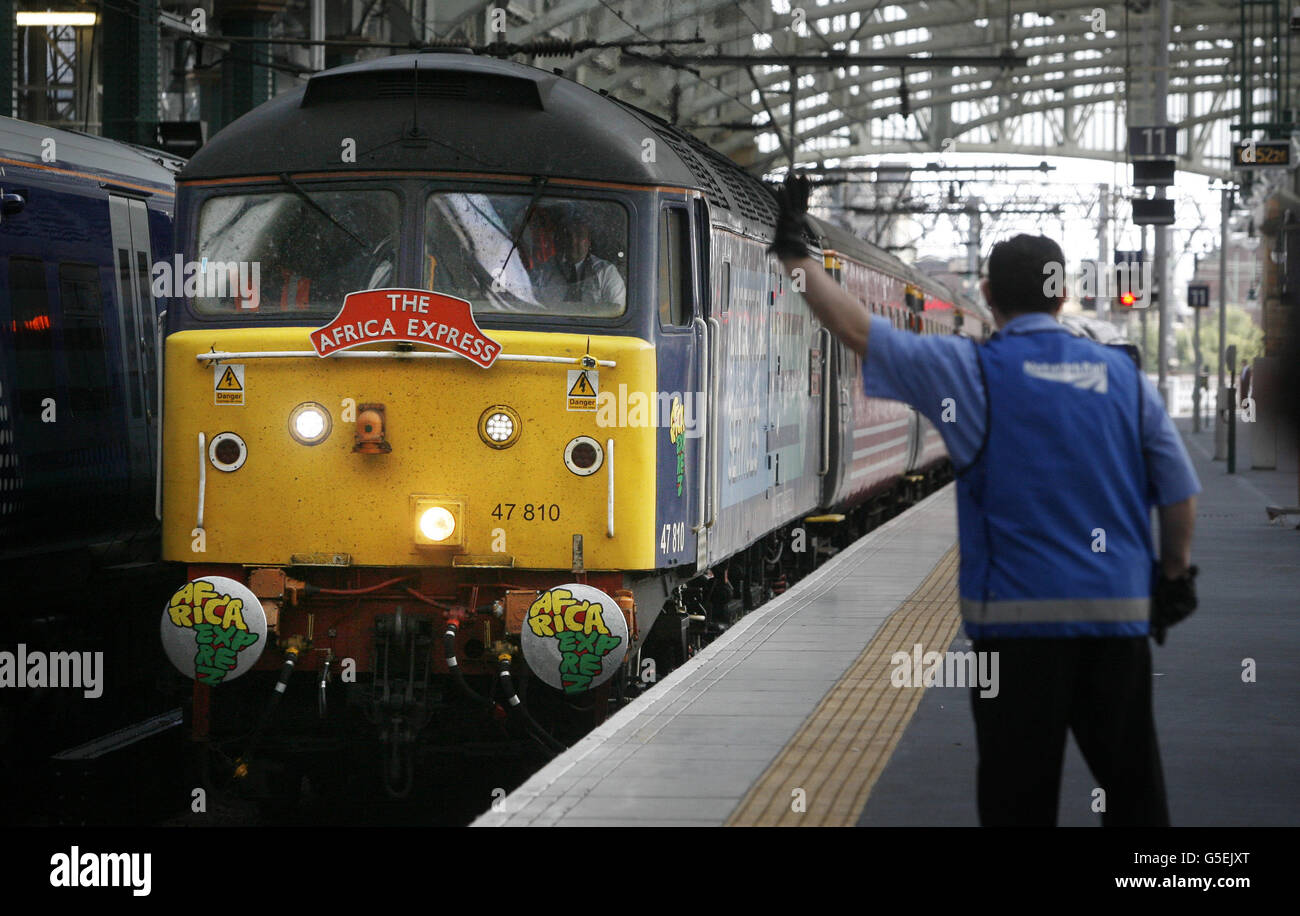 African Express arrival - Glasgow Stock Photo