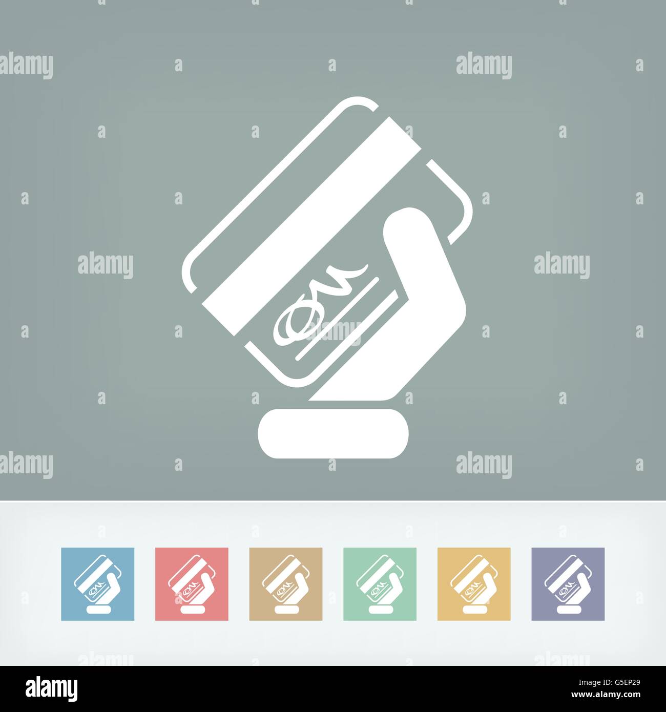 Signed credit card icon Stock Vector Image & Art - Alamy