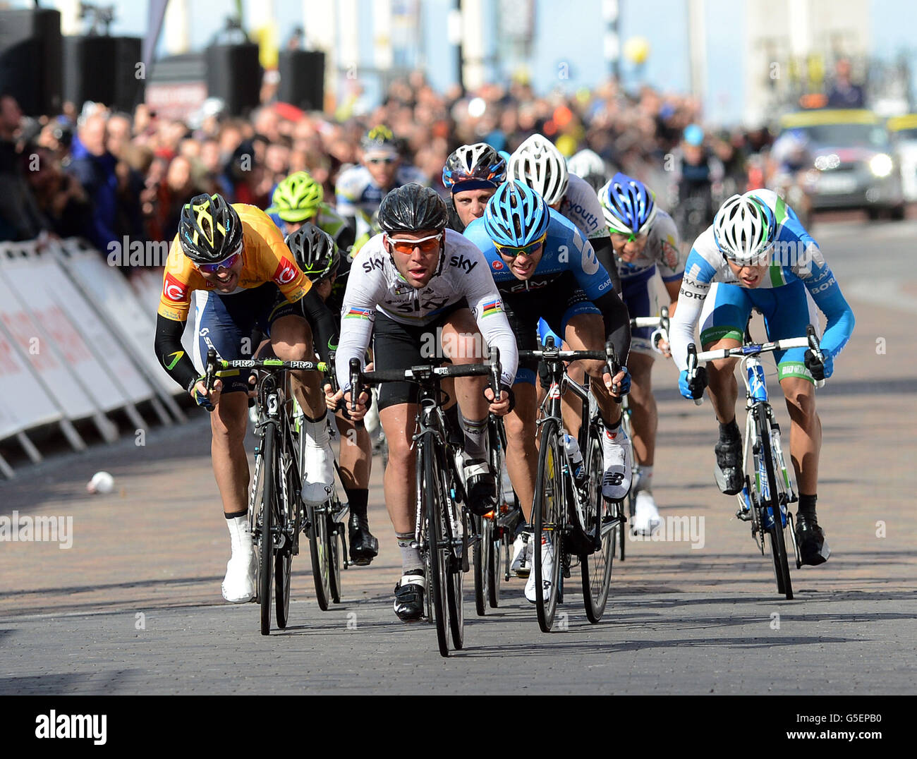 Cycling Tour of Britain Stage Four Stock Photo Alamy