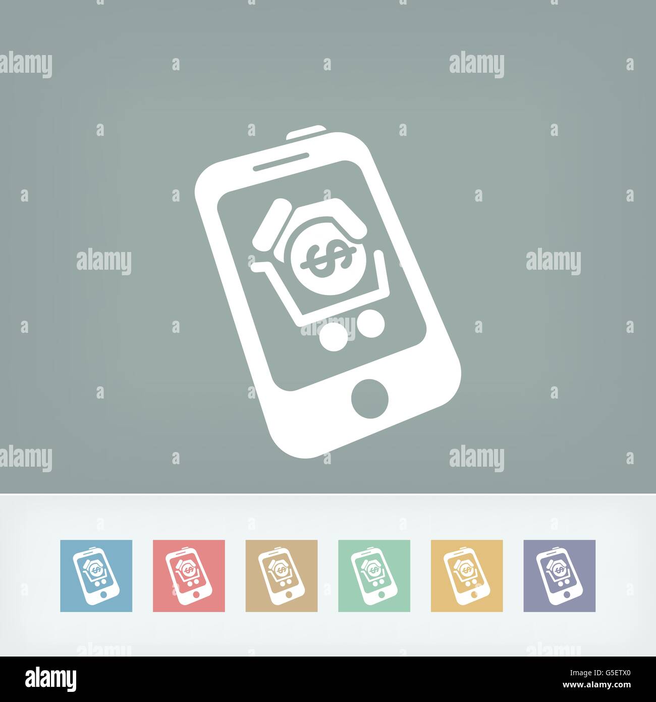 Smartphone cart icon Stock Vector Image & Art - Alamy