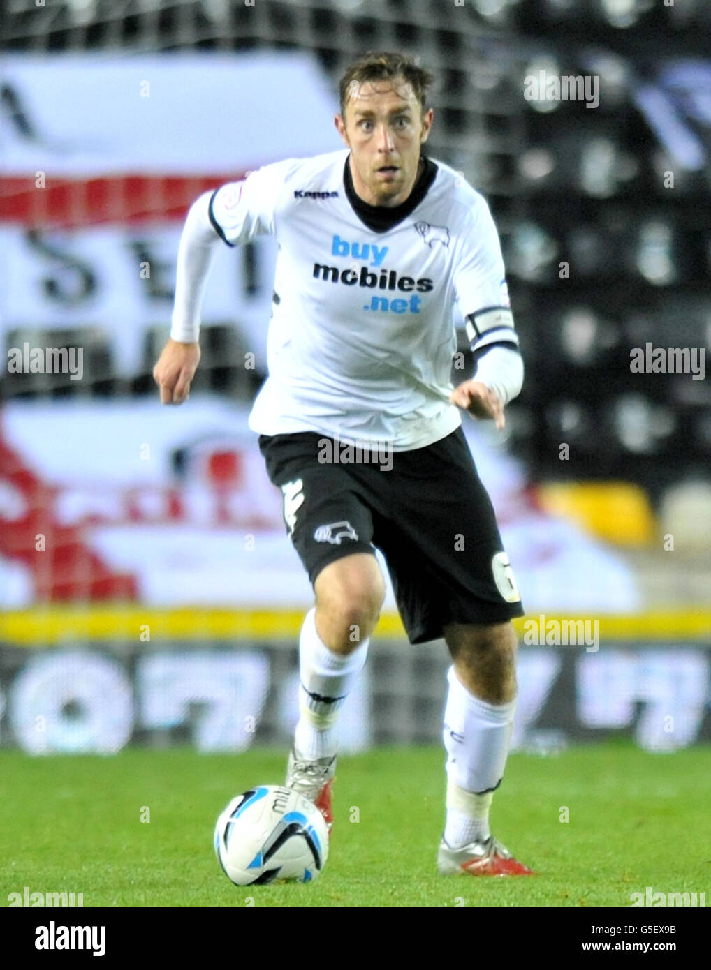 Derby County's Richard Keogh during the npower Football League Championship match at Pride Park, Derby. Stock Photo