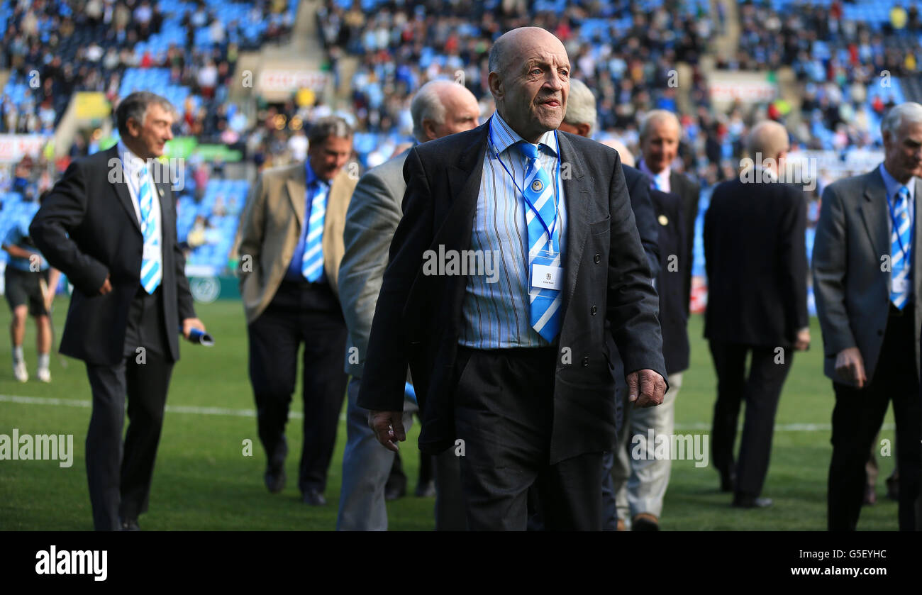 Coventry City's legends on the pitch at half time during the npower Football League One match at the Ricoh Arena, Coventry. Stock Photo