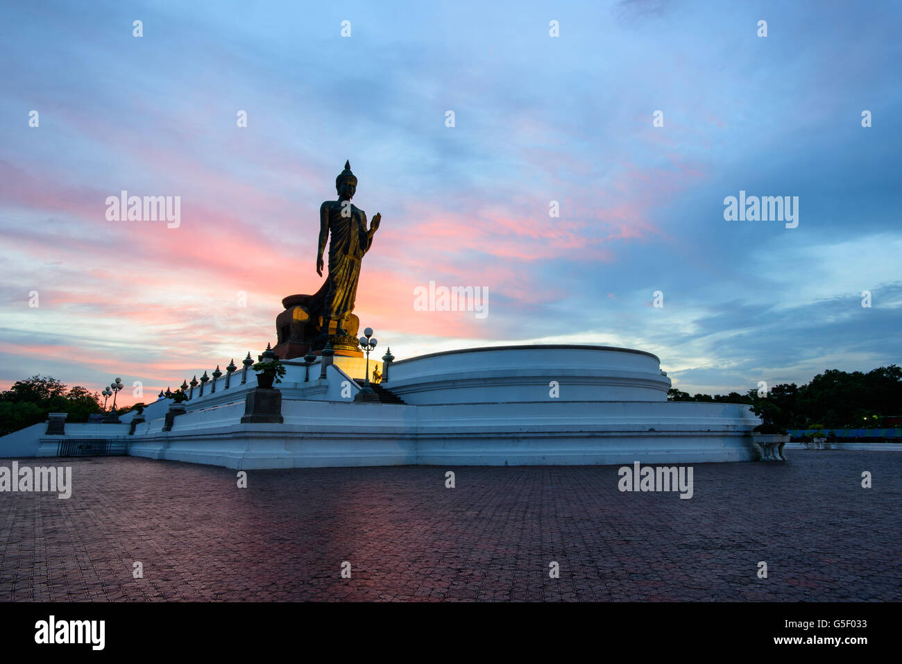 Big Buddha statue at the park in susset time Stock Photo Alamy