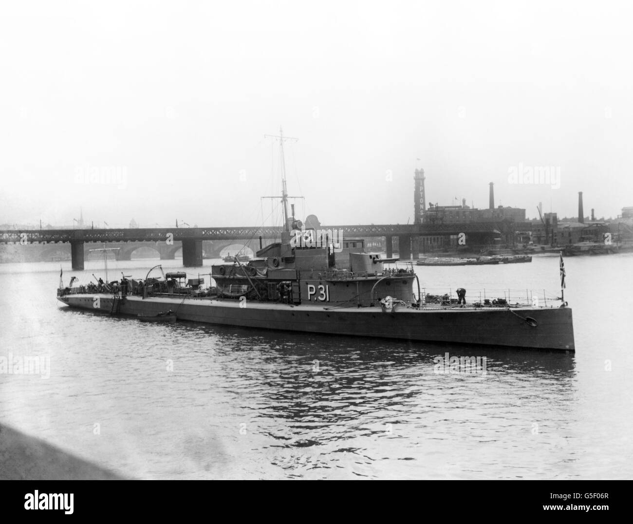 World War One - British Navy - P.31 - Thames - House of Commons Stock Photo