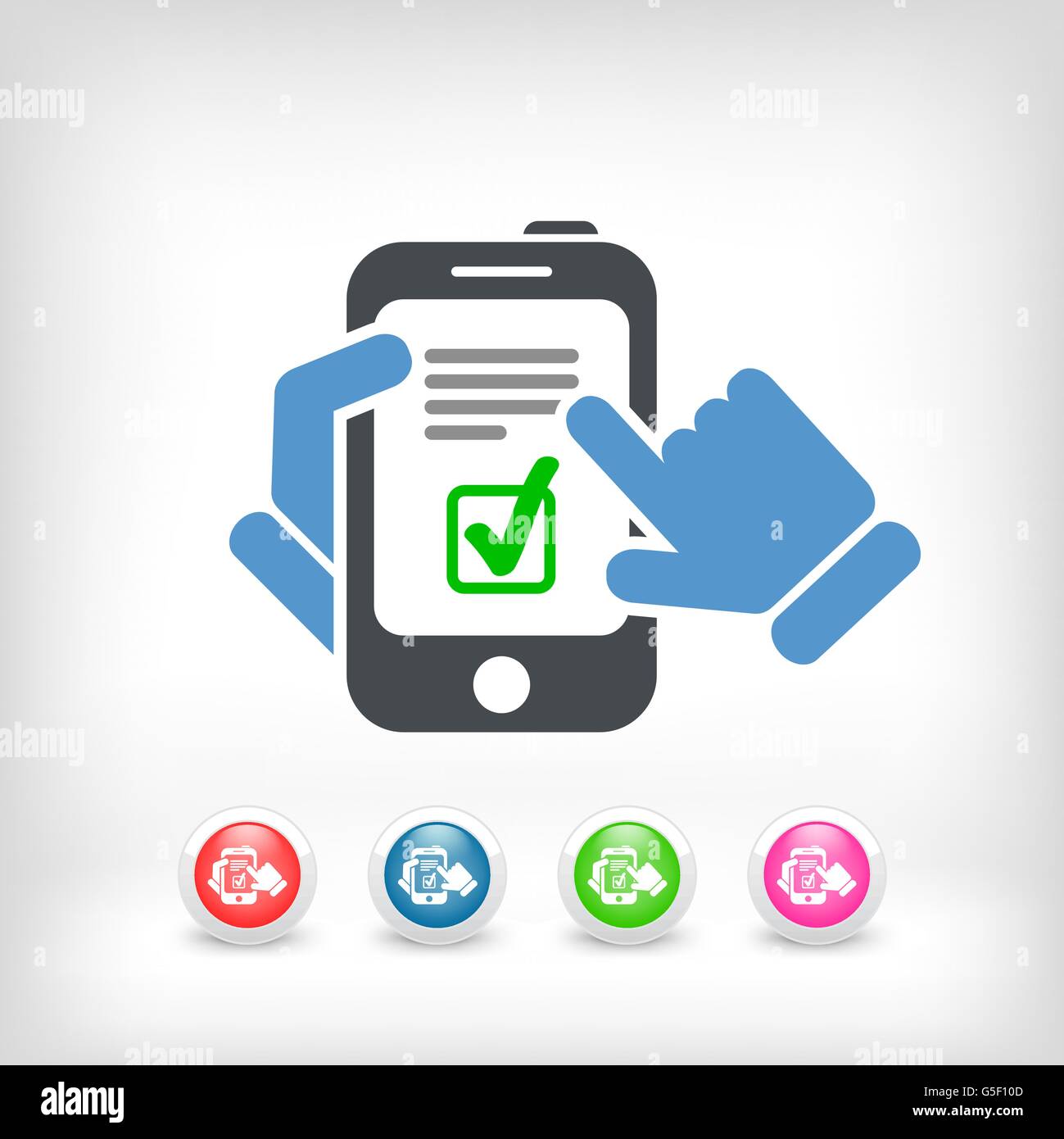 Menu Check Marks Checkmark menu on smartphone Stock Vector Image & Art - Alamy
