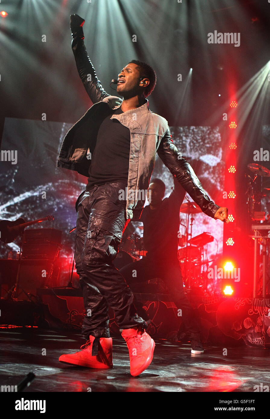 Usher performs on the first day at the iTunes Festival at the Roundhouse in London. Stock Photo