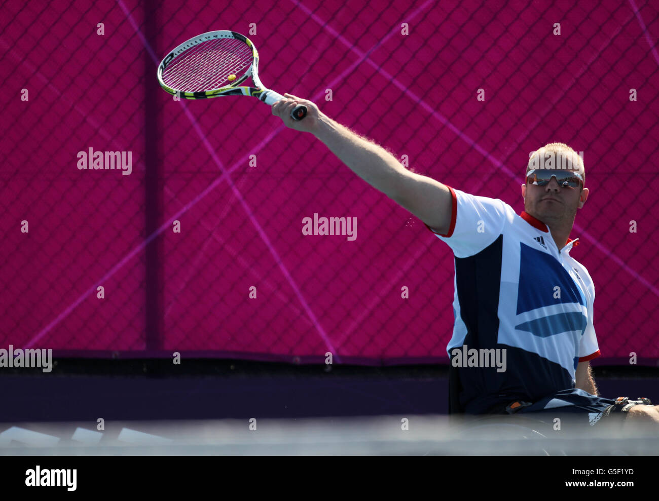 Great Britain's Marc McCarroll during the Men's doubles round of 16 at