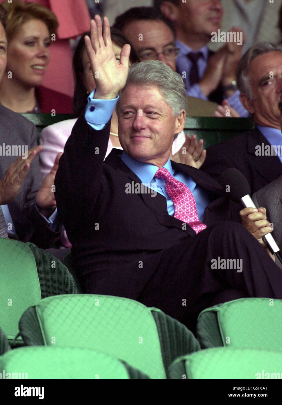 Sport tennis politician waving microphone bill clinton ...