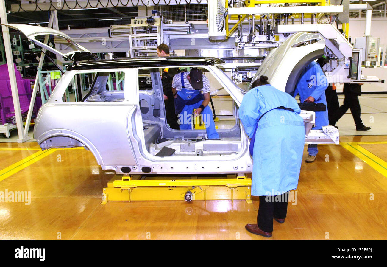 BMW's new Mini car plant at Cowley, in Oxford, on the day Chancellor