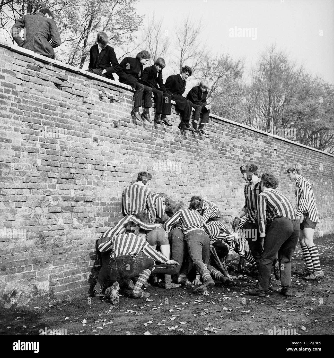 Education - Eton Wall Game - 1969 Stock Photo