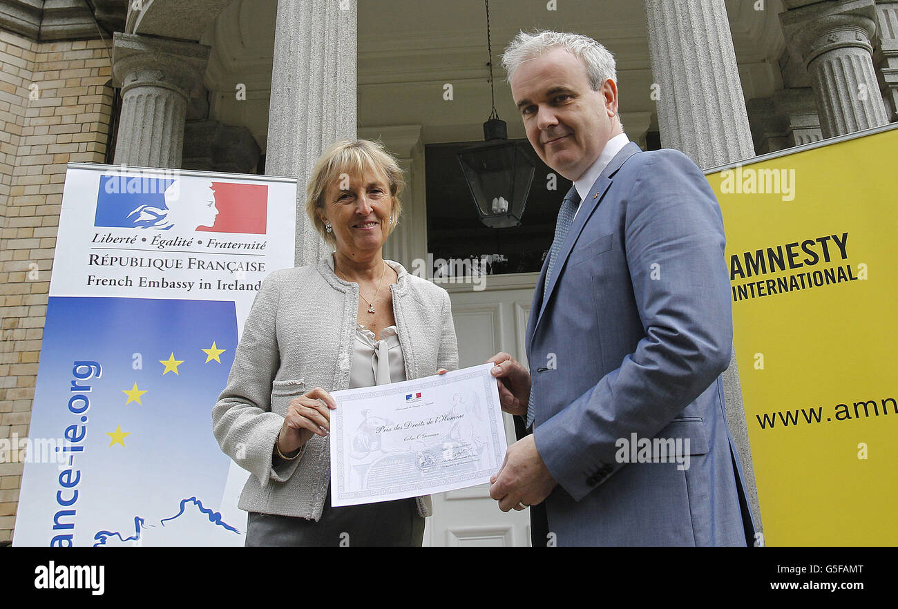 Human Rights Award of the French Embassy in Ireland Stock Photo