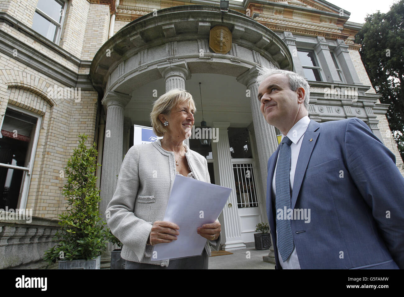 French Ambassador to Ireland Emmanuelle d'Achon with Colm O' Gorman