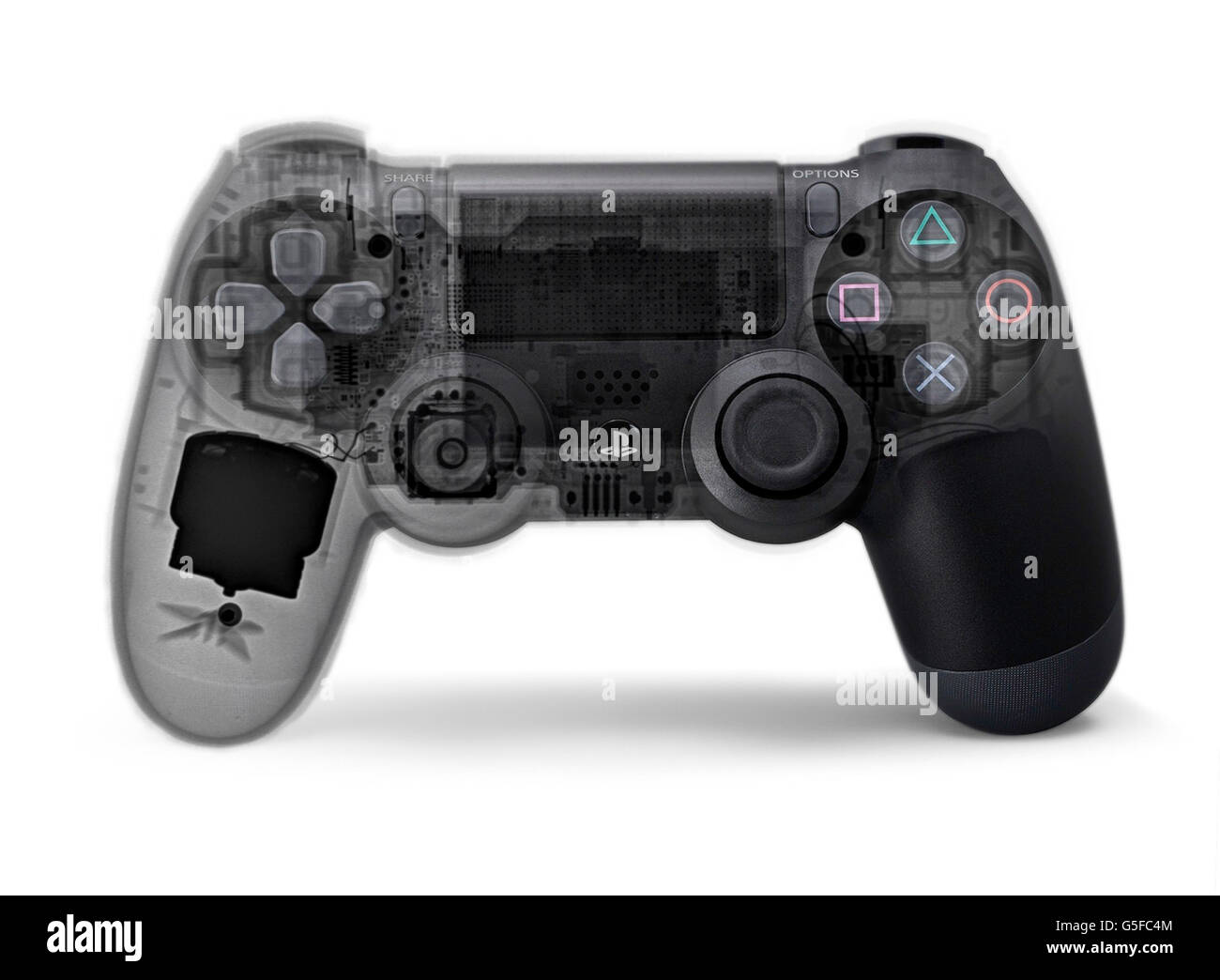 Play station (PS4) under x-ray Stock Photo