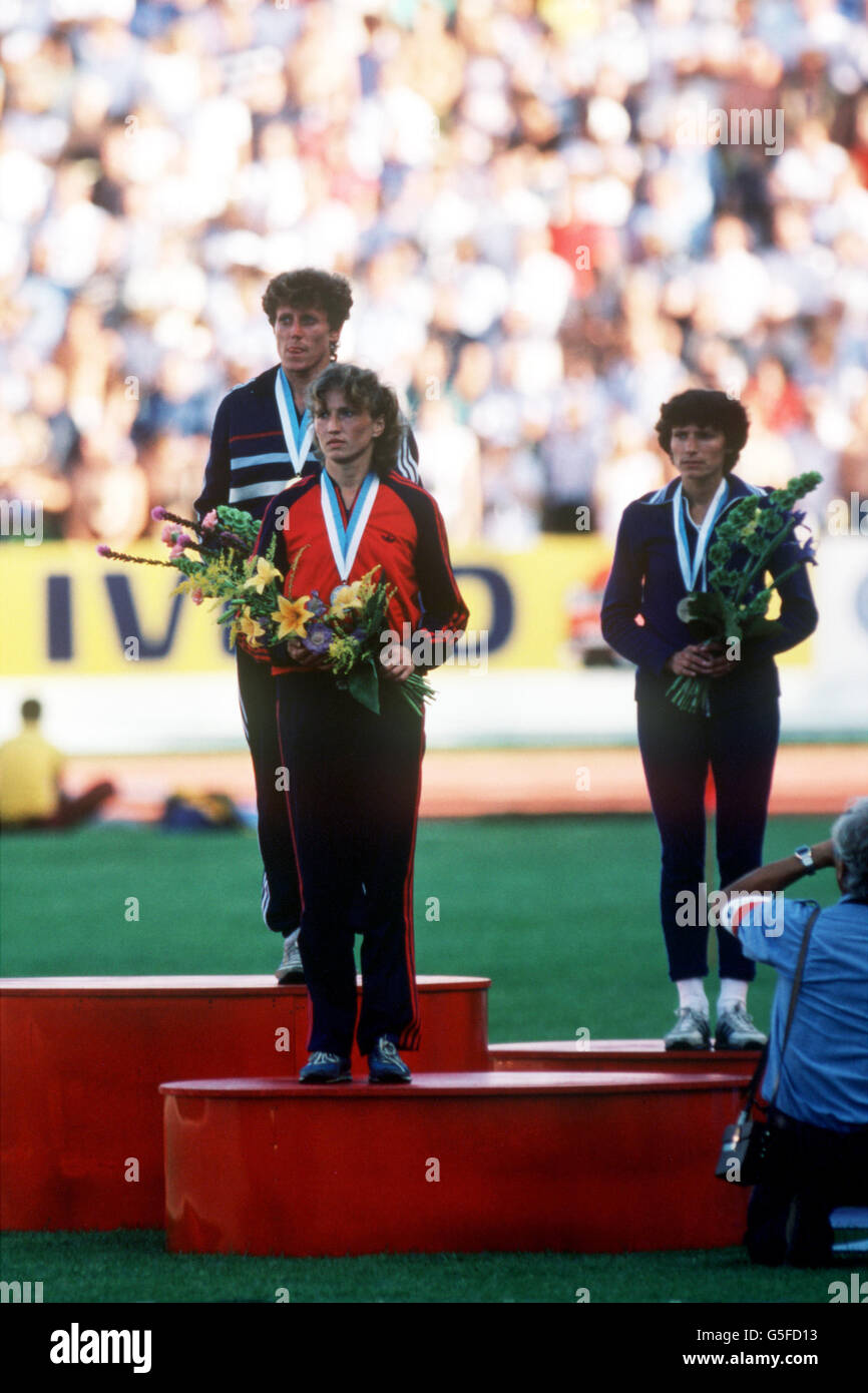 Athletics - World Championships - Women's 800m Medal Ceremony - Helsinki, Finland Stock Photo