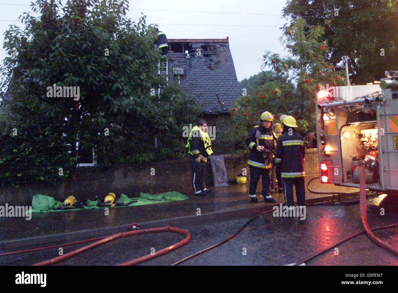 Scotland House Fire Stock Photo - Alamy