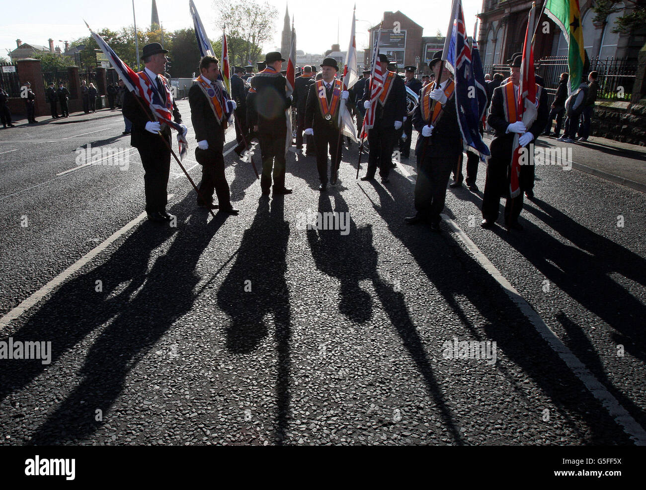 Orange Order parade Stock Photo Alamy
