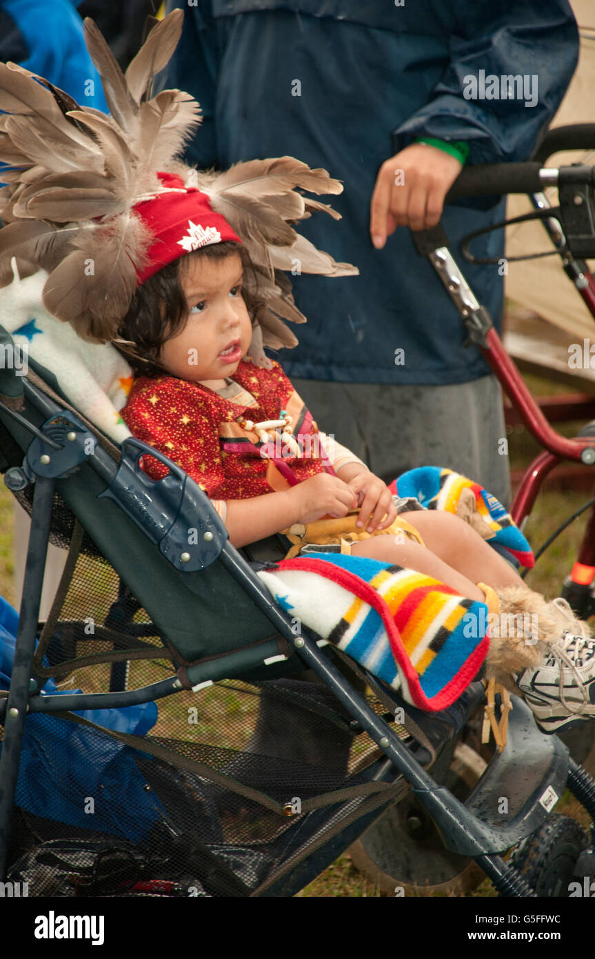 North America, Canada, Ontario, Bruce Peninsula, Cape Croker First Nation Cultural Pow-Wow Stock Photo