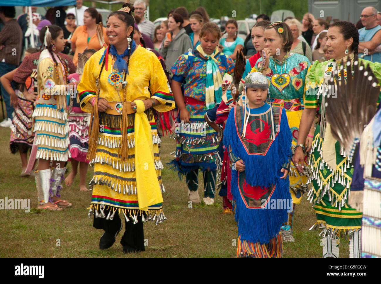 North America, Canada, Ontario, Bruce Peninsula, Cape Croker First Nation Cultural Pow-Wow Stock Photo