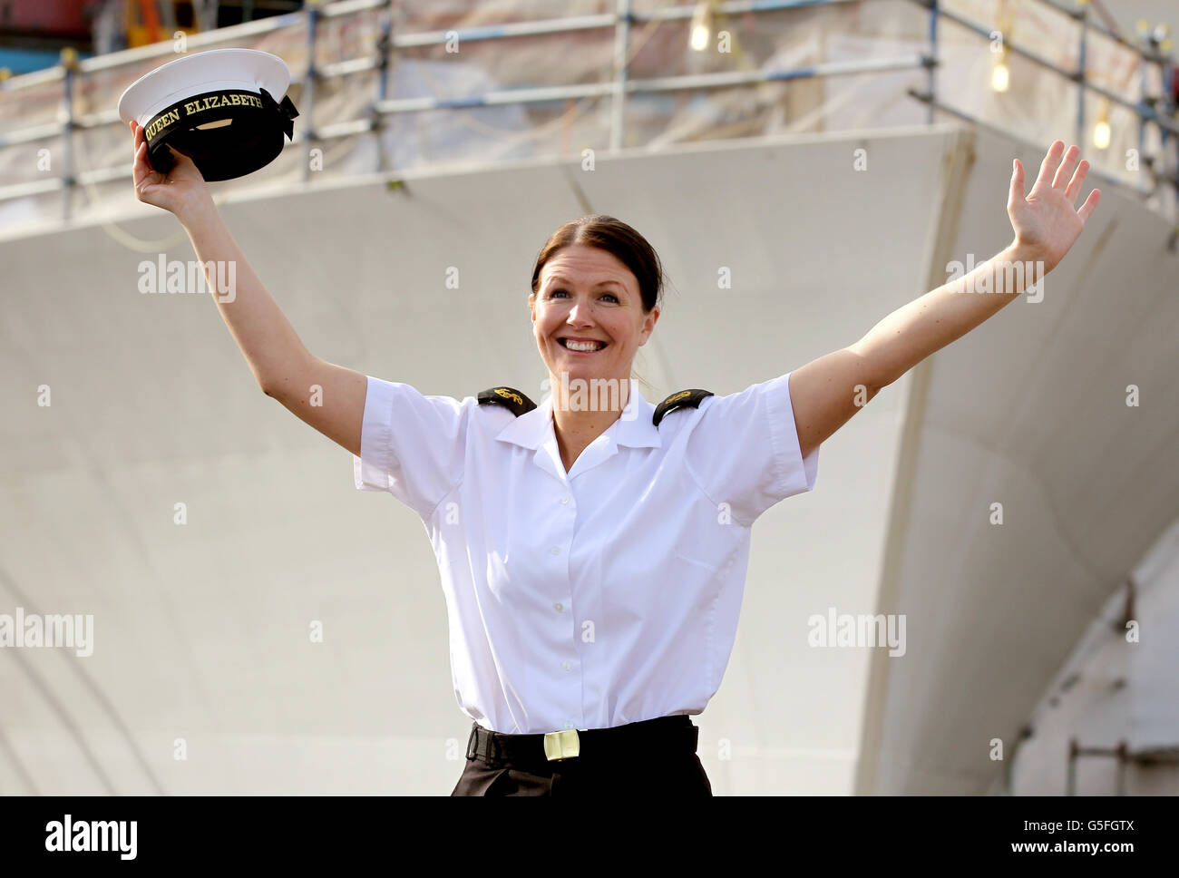 Royal navy leading hand claire butler being presented first hires