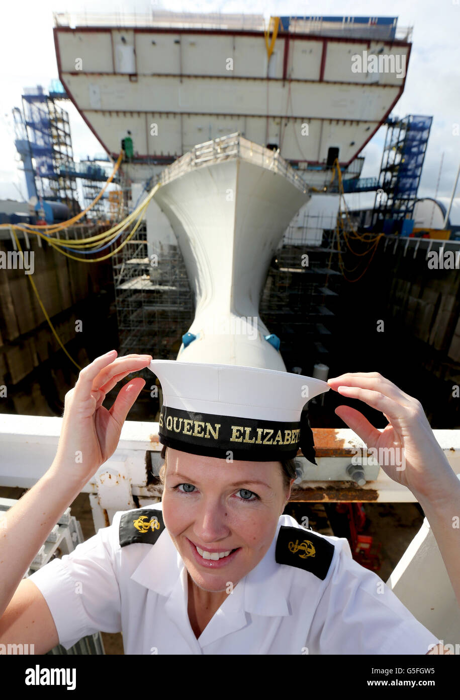Royal navy leading hand claire butler being presented first hires