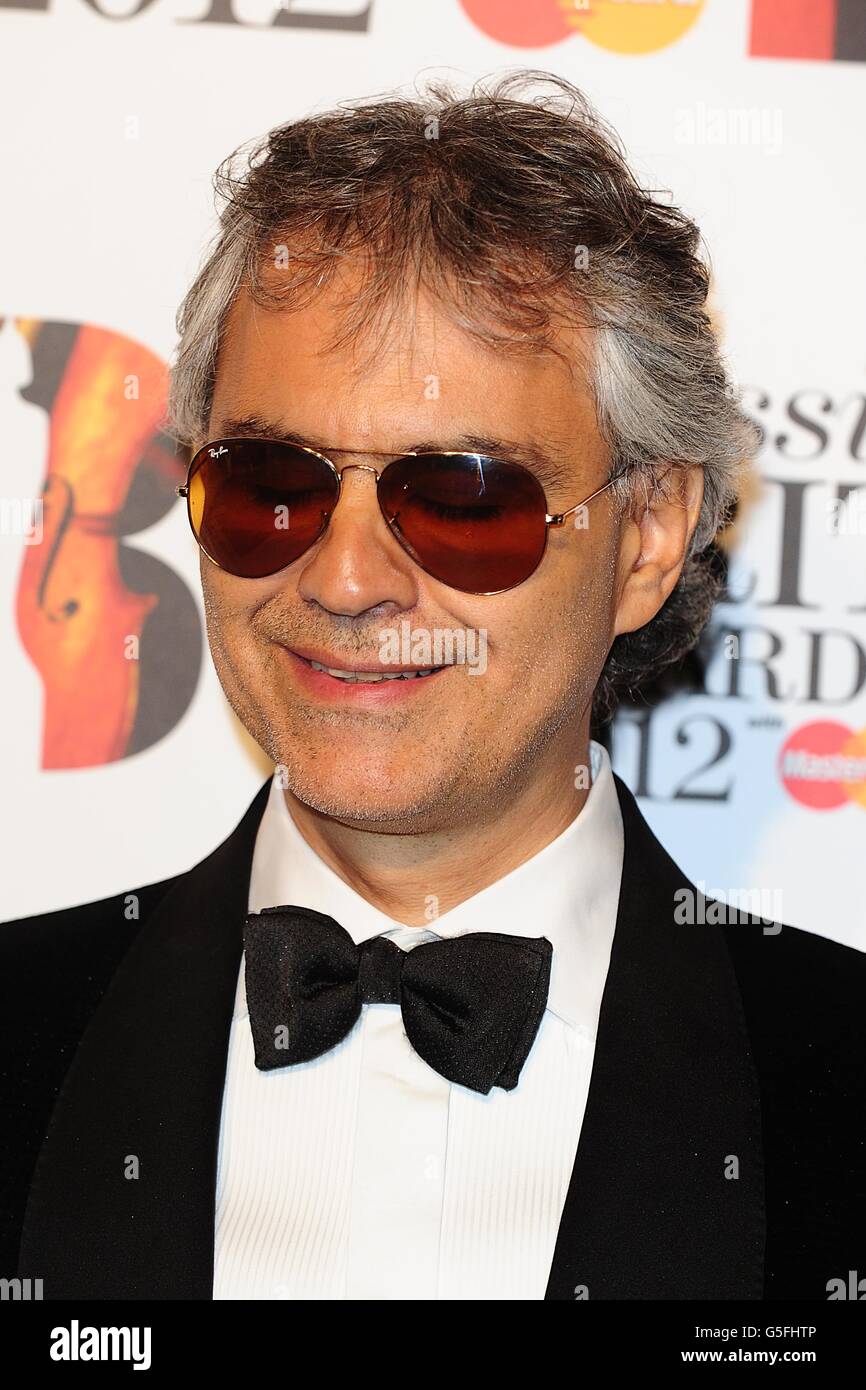 Classic Brit Awards - London. Andrea Bocelli at the 2012 Classic Brit ...