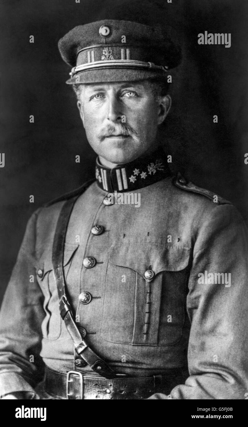 World War One - Belgian Royalty - King Albert I Stock Photo