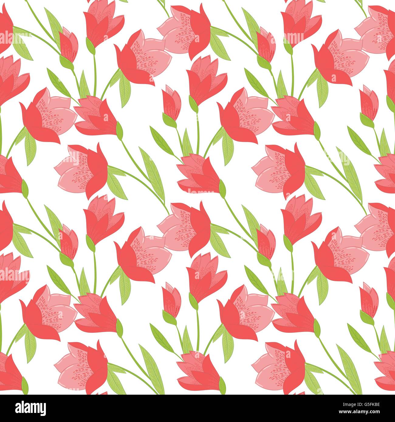 Seamless pattern with tulips Stock Vector Image & Art - Alamy